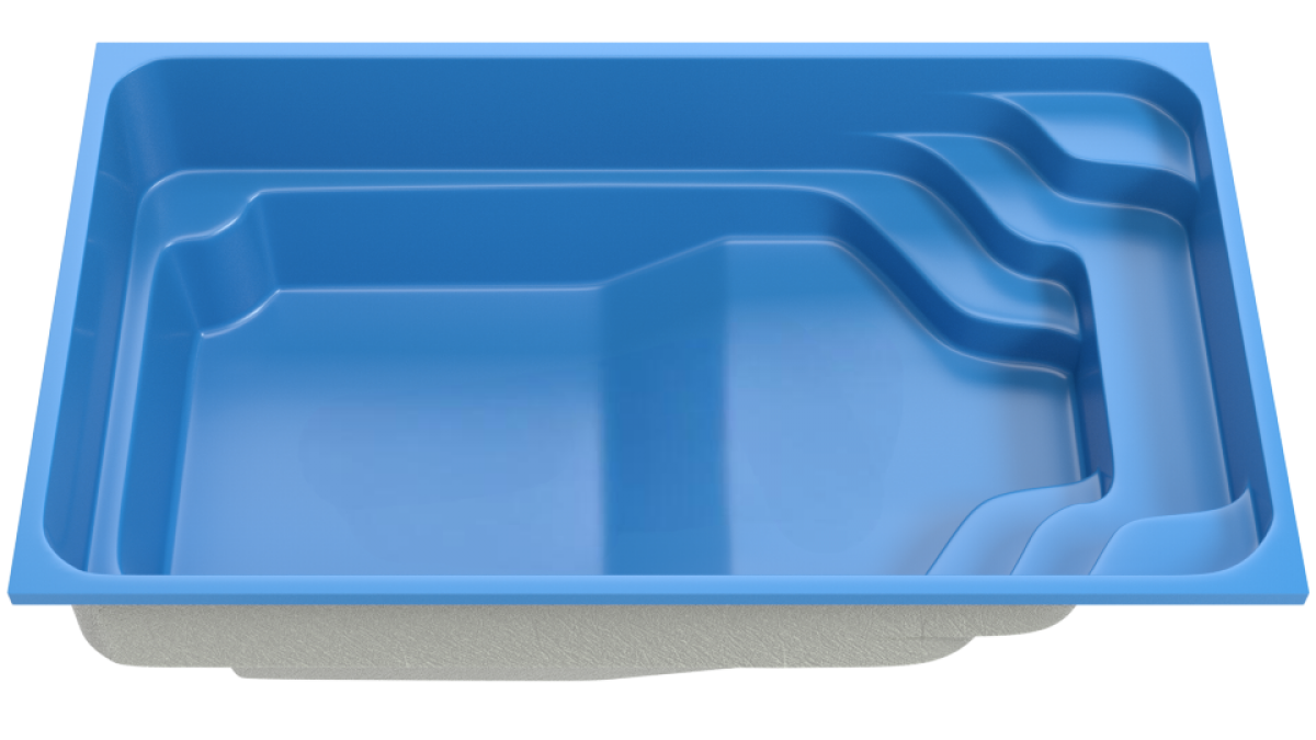 Композитный бассейн "Temp" 610 х 320 см глубиной 125 х 160 см, прямоугольник морозоустойчивый